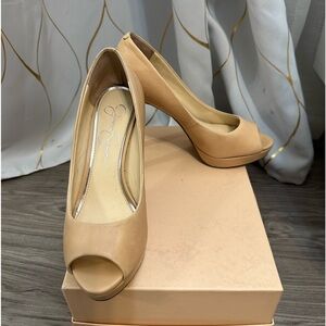 Jessica Simpson Open Toe Pumps, S6.5/37